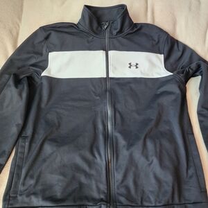 Under Armour Dark Blue and White Performance Jacket Large